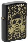 Зажигалка Zippo 49574 Skull Gas Mask c покрытием Black Matte